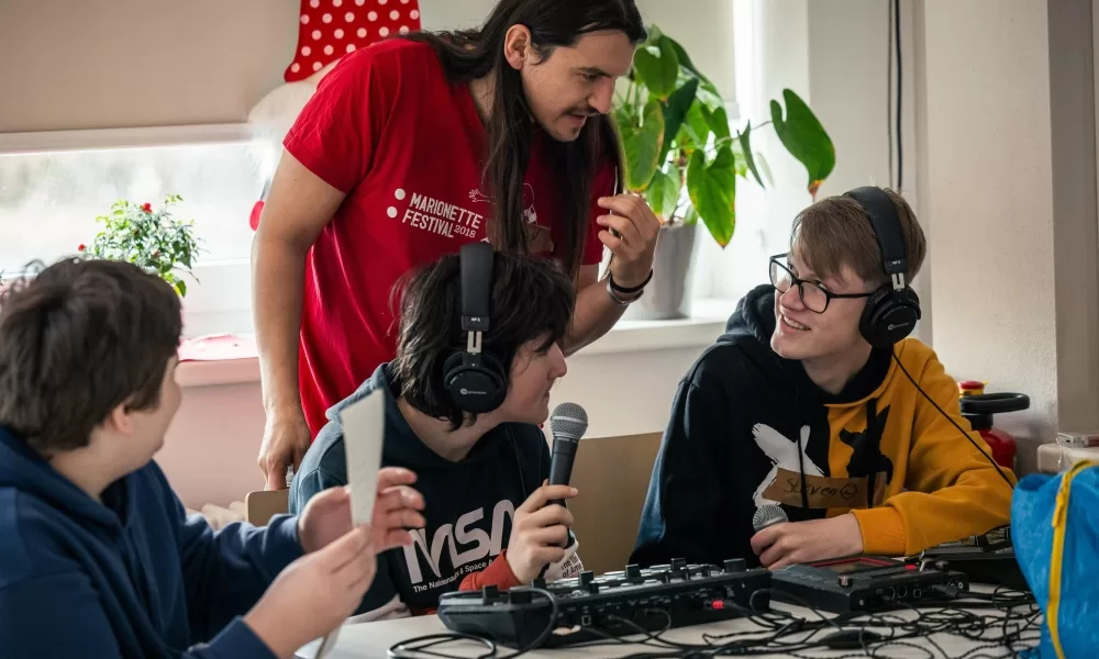 Atmosphäre eines Schulworkshops